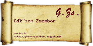 Gózon Zsombor névjegykártya